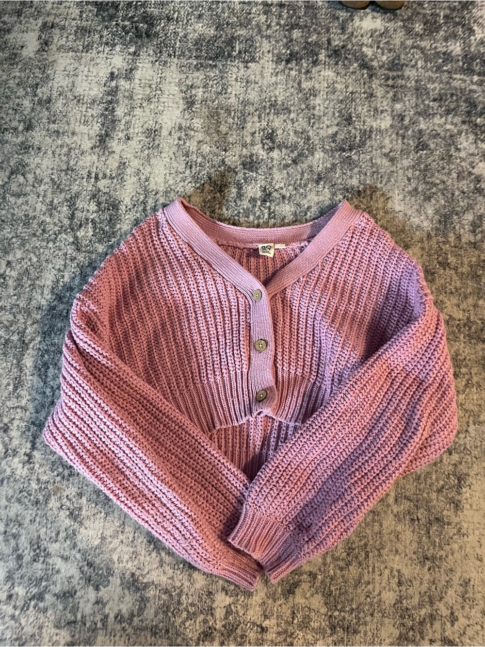 Roxy pink button down cardigan